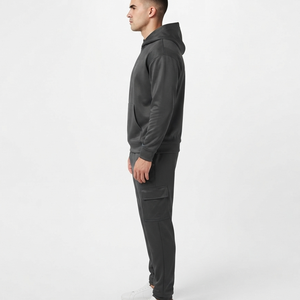Heavyweight 420g Cotton <b>Polyester</b> Solid Tracksuit Mens Oversized Hoodie Sweatpants Set Low Cost Custom Blank Street Wear <b>Jogger</b> - Product Image 5