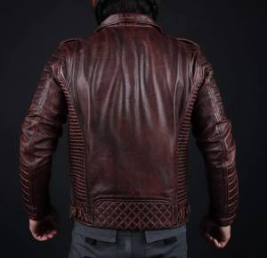 Chaqueta de Cuero Genuino para Otoño, Resistente al Viento, Cómoda, Estilo Urbano Contemporáneo y Formal - Product Image 5