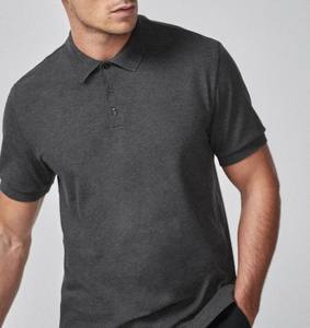 Motif uni unisexe pour polos manches courtes en pur coton de haute qualité avec logo personnalisé style jersey tricoté anti-rides pour l'extérieur - Product Image 1