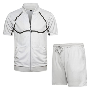 Conjunto Deportivo de 2 Piezas para Hombre, 100% Algodón, Ligero, con Capucha, Tallas Grandes, Reversible, Manga Larga, Informal, Cómodo, con Cierre - Product Image 2