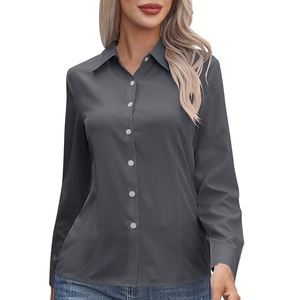 Chemise formelle à manches longues pour femme de qualité supérieure – Chemise en coton 100 % douce, confortable, respirante et écologique pour femme de BD - Product Image 1