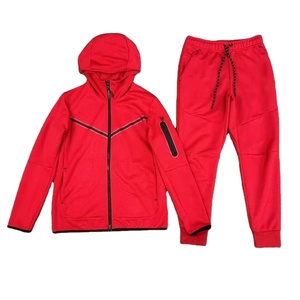 Ensemble de survêtement 2 pièces pour homme, 100% polyester/coton, avec logo personnalisé, respirant, coupe ample, vente en gros OEM - Product Image 4