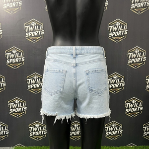 Shorts en jean léger respirant personnalisés pour femme, taille haute, ourlet effiloché, déchiré, décontracté, été, style hot pants - Product Image 3