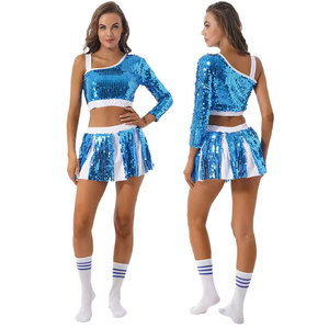 Tenues de cheerleaders personnalisées pour filles, tissus confortables et doux, haute qualité, ensemble de différentes couleurs, sans manches. - Product Image 6