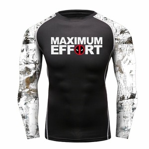 <b>Custom</b> Logo Factory Made <b>Compression</b> <b>Shirt</b> Long Sleeve Plain Fitness Rash Guard <b>Custom</b> <b>Design</b> 100% Polyester Rash Guard For Men - Product Image 6