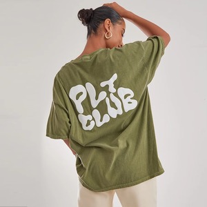 Wholesale New Unisex Oversized Cotton T-Shirt 240G Heavyweight Puff Printing <b>TShirt</b> Custom 3D Logo Tee Casual Streetwear for Men - Product Image 6