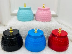 Storage <b>Jar</b> Round Airtight Lid <b>Food</b> Container Modern Design Black Blue Red Pink Teal Colorful Kitchen Decorative <b>Jars</b> M Size - Product Image 2