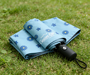 Paraguas de Lluvia de Alta Calidad de Fábrica, Plegable en 3 Secciones, con 8 Varillas, Logotipo Personalizado, Protección UPF, Nailon 190T - Product Image 3