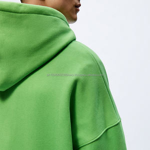 Sweats à capuche personnalisés pour hommes, 100% coton, épais, lourd, coupe ample, sweats à capuche à épaules tombantes, streetwear, sweat à capuche uni pour hommes - Product Image 6