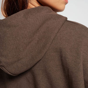 Hoodie long en polaire surdimensionné pour femme, 100 % coton, teint uni, style streetwear, épaules tombantes, personnalisable – Meilleures ventes hiver - Product Image 5