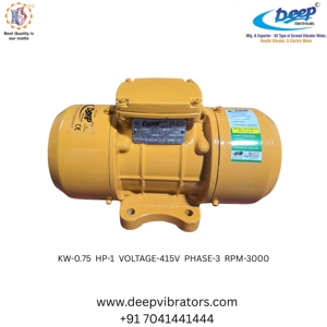 มอเตอร์สั่นสะเทือน DNVM 1HP 415V 3000 รอบต่อนาที สามเฟส สำหรับงานหนัก ประกอบอย่างทนทาน ออกแบบมาเพื่อการใช้งานที่แข็งแรง ทนทาน สีเหลืองดำ - Product Image 2