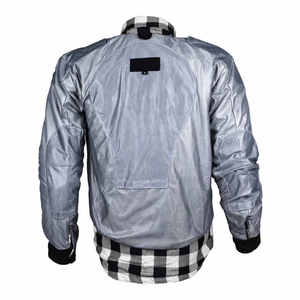 Chemise en flanelle pour moto à carreaux noirs et blancs, respirante, personnalisable, entièrement doublée en aramide, protections CE amovibles, taille plus - Product Image 5