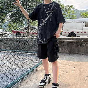 Camisetas Extra Grandes Vintage, Camisetas Lavadas al Ácido, Ropa Urbana Informal para Hombre y Mujer, Cómodas, Holgadas, de Algodón, para Verano - Product Image 3