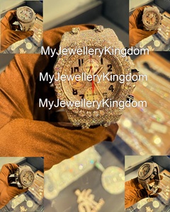 Luxury <b>Iced</b> <b>Out</b> Hip Hop <b>Watch</b> for Men with Stainless Steel & Moissanite 10 Bar Water Resistance - Product Image 2