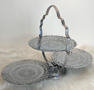 Ensemble de supports à gâteaux en métal doré pour buffet de desserts de mariage de luxe pour table de desserts de fête - Product Image 5