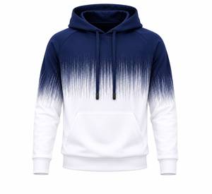 เสื้อฮู้ดผู้ชายไล่เฉดสี แขนยาวทรงปกติ สวมใส่สบาย ทรงพอดีตัว เหมาะสำหรับฤดูหนาว มีกระเป๋าหน้า ลายพิมพ์แบบซับลิเมชั่น ผ้าฟลีซ - Product Image 2