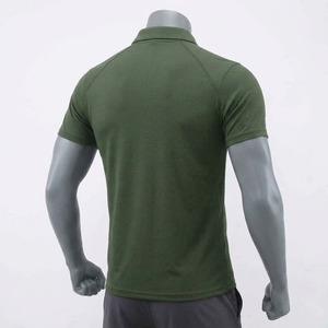 Polo de Punto de Manga Corta Gris Oscuro para Hombre con Logotipo Estampado en la Parte Delantera, de Secado Rápido y Estilo Casual - Product Image 5