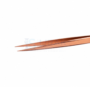 แหนบต่อขนตาปลายตรง สแตนเลสสีโรสโกลด์ สำหรับแยกขนตาและต่อขนตาแบบวอลลุ่ม - Product Image 3