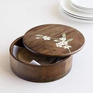 Caja de Madera para Roti, Ideal para Hot Pot y Chapatis, Contenedor Ecológico para Cazuela con Tapa Hermética, Color Personalizable - Product Image 1