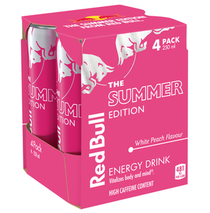 Bebida Energética Red Bull Edición Verano Sabor Melocotón Blanco, Paquete de 24 Latas de 250 ml con Azúcar Real de Remolacha, Calidad Premium - Product Image 4