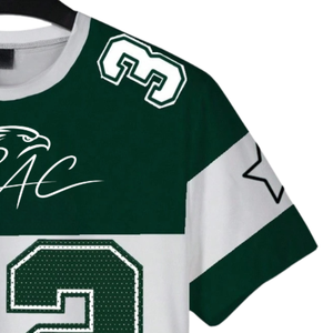 Mens Green White Sublimation Sports <b>T</b>-<b>Shirt</b> Short Sleeve Quick Dry Breathable Polyester Athletic Training Running Jersey <b>6XL</b> - Product Image 3