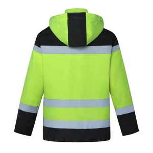 Blouson bomber haute visibilité avec logo personnalisé, doublure polaire, imperméable, réfléchissant, pour la sécurité routière - Product Image 3