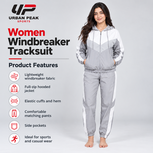 Breathable <b>Women</b> <b>Windbreaker</b> Tracksuit With Mesh Lined Jacket Comfortable Waistband And Lightweight Outdoor Construction - Product Image 6