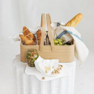 Panier de rangement en bois fait main, écologique et personnalisable, avec poignées, pour fruits et légumes, design moderne et décoratif - Product Image 4