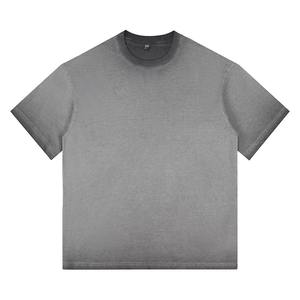 Camiseta de Cuello Alto Oversize de Algodón de Alta Calidad para Hombre – Estilo Vintage con Hombros Caídos y Lavado Ácido |   Tallas Grandes Disponibles - Product Image 4