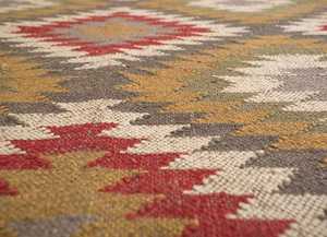 Tapis décoratifs faits à la main en jute et laine, tapis kilim pour salon, chambre et bureau - Product Image 4