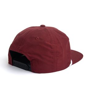 Gorra Snapback de Alta Calidad con Visera Plana, Bordado Personalizado de Paisaje Montañoso, Color Granate, 5 Paneles, Estilo Golf Rope Hat, Venta al por Mayor - Product Image 3