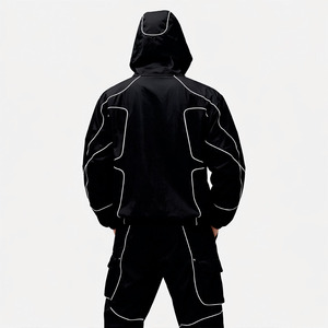Custom Manufacturer <b>Techwear</b> Thermochromic Streetwear Heat Reactive Water Reactive Windbreaker Waterproof Rain <b>jacket</b> for men - Product Image 3