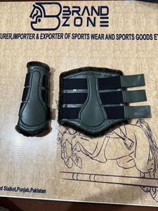 BRAND ZONE Equine Boots Patent Leather Horse Tendon Brushing Boots Splint Boots with 8MM Neoprean and Faux Fur <b>Equestrian</b> horse - Product Image 6