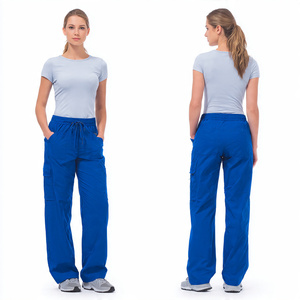 Comfortable Custom Made 100% Cotton Knitted Unisex Medical <b>Scrub</b> Suit - Product Image 6