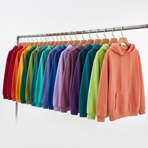 Sweat-shirt à capuche uni personnalisé avec logo, en tissu épais, pour hommes et femmes - Product Image 6