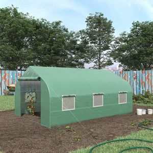 11.5 esterna portatile 'x 10' x 6.5 'alta serra a Tunnel con finestre verde intenso per giardini - Product Image 2