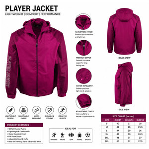Veste personnalisée pour équipes sportives et clubs, avec logo du joueur, respirante, grandes tailles, pour homme, veste personnalisée avec logo d'équipe pour joueur - Product Image 5