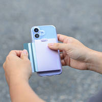 Hochwertige schützende Reißverschluss-Leder-Smartphone-Hülle Magnetische Absaugung RFID-Aluminium-Karten halter Hohe Verwendung für Kreditkarten