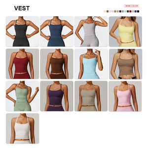 Conjunto de Yoga de 2 Piezas para Mujer, Transpirable y de Secado Rápido, con Top Halter de Manga Larga y Leggings Antibacterianos, Venta al Por Mayor, Marca Privada - Product Image 6
