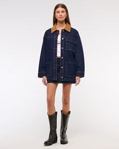 Regular Fit Women's Denim Jacket with Button Turn Down Collar Vintage Casual Style Windproof Winter Fashion - Product Image 4