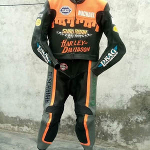 Traje de Motocicleta de Cuero para Hombre FAST MART INDUSTRY 2026, Impermeable, Resistente al Viento, Ecológico, Transpirable, Doble Botonadura, para Carreras al Aire Libre - Product Image 1