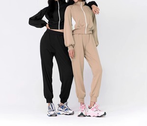 Custom Logo Women's Thick Fleece Two Piece <b>Set</b> Women Clothing Zip up Sweatshirt <b>Sweatpants</b> <b>Set</b> Tracksuits Hoodie <b>Set</b> - Product Image 5