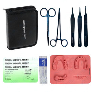 Set Completo de Entrenamiento para Cirujanos con Almohadilla de Sutura Dental, Herramientas Médicas, Instrumentos Quirúrgicos Dentales, Kit de Sutura - Product Image 1