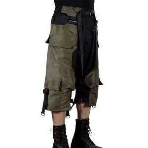 Pantalon cargo techwear pour homme, multi-poches, style tactique, streetwear, joggers urbains hip-hop, Harajuku, cyberpunk, avec bretelles, pantalon harem - Product Image 2