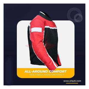 Chaqueta de Motociclista Ajustable, Diseño Hecho a Mano con Cuello Suave, Cierres y Protección CE Extraíble para Repartidores - Product Image 2