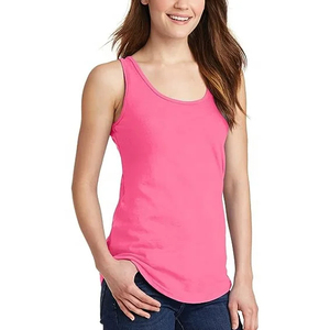 Débardeur d'été sans manches personnalisé avec logo OEM pour femme, taille XS, coupe ample, toucher polyester-coton, idéal pour l'entraînement, la gym et le yoga - Product Image 3