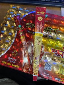 Pasta de Henna Dorada Inteligente y Activa para Arte Corporal y Decoración de Uñas, Color Natural, Tatuaje Mehndi, ISO 25g, India - Product Image 3