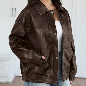 Veste en cuir pour femme, style moderne, collection hiver, fabriquée au Pakistan, conçue pour un look tendance et confortable. - Product Image 4