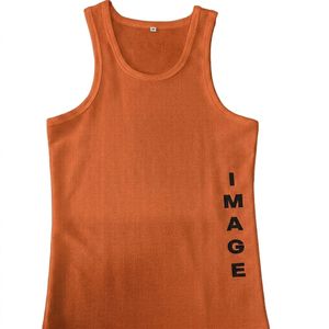 <b>Men's</b> Sleeveless O-Neck Tank Top Solid Color Breathable Cotton Casual Fitness <b>Vest</b> Light Blue <b>White</b> - Product Image 2